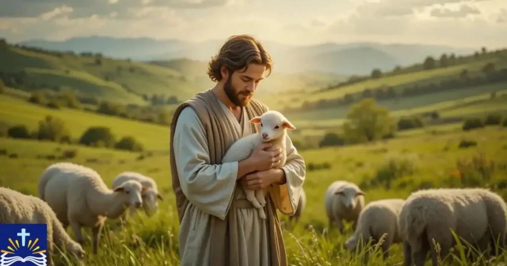 He Gathers The Lambs In His Arms