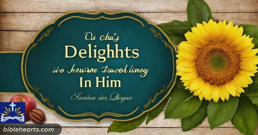 Delights in him