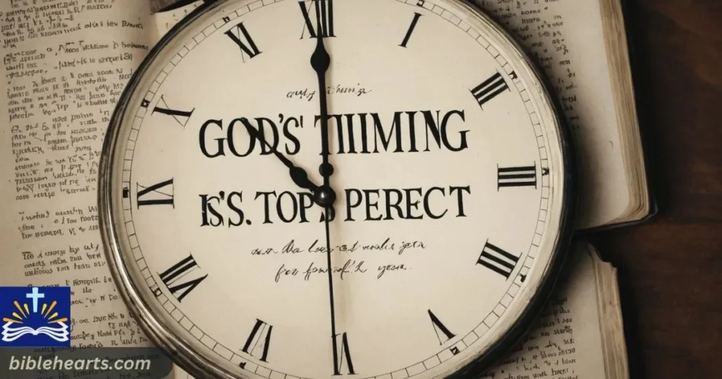 God’s timing is perfect