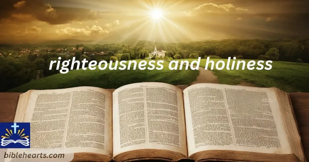 Righteousness and holiness