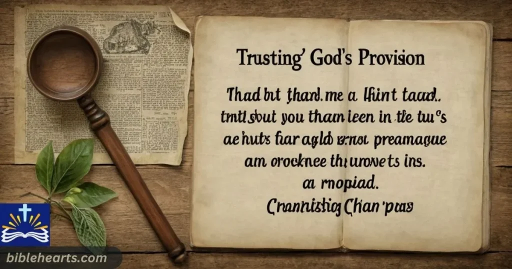 Trusting God's Provision